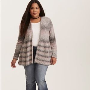 Pink and Gray Ombré Cardigan Torrid